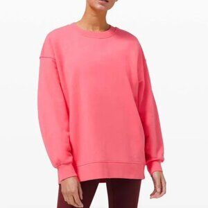 Lululemon Perfectly Oversized Crew Sweatshirt Rose Pink VGUC Athleisure